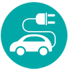 Electric car icon