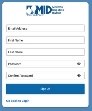 Step 1 registration screen shot